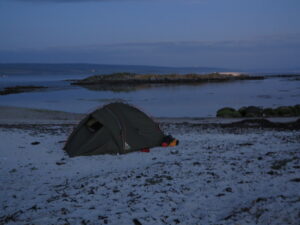 Camping on Cara beach