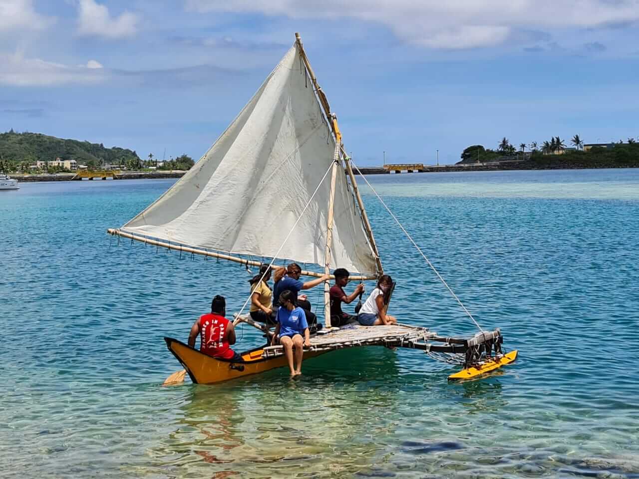 Outrigger sailing canoe - Micronesia